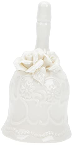 NUOBESTY Ceramic Restaurant Call Bell White Hand Shaking Bell for Home | Retro Ornament, Crisp Tone, Lovely Artistic Desktop Adornment, Delicate Creative Collectible Piece