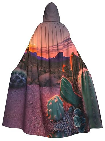 Kaktus-Wüste, Sonnenuntergang, vielseitiger Kapuzenumhang, Uni-Kostüm, Karneval, Umhang, Geschenke, Cosplay, Themen-Events