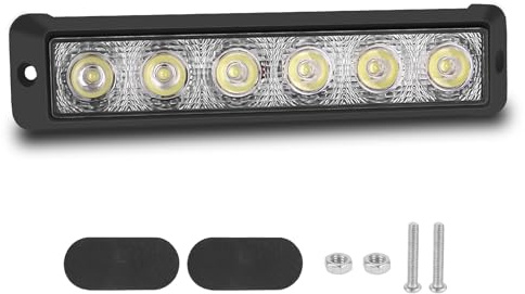Chelhead 7.5 Inch Slim Led Light Bar with 2160 Lumen 6000K Spotlight 18W Long Range Flush Mounted Backup Lights Compatible with Off Road SUV ATV Car Truck Golf Cart (1PCS)