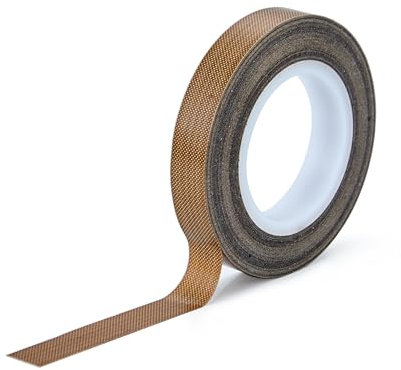 BLeezm Nastro Teflon Alta Temperatura 10Mx10mm, Spessore 0.18mm, per Sigillatura Sottovuoto e Termica