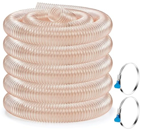 WDFYM 1,2mm Absaugschlauch transparent Absauganlage Spiralschlauch schwer entflammbar Flexschlauch(Dia-3.9inch(100mm))