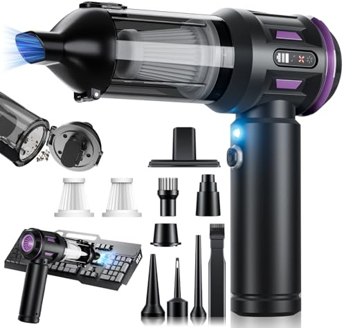 HEEBUKE Aspirapolvere per auto, 3 impostazioni di potenza di aspirazione, aspirapolvere portatile compatto, che offre una potenza di aspirazione fino a 21.000 Pa C