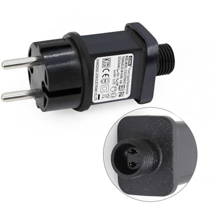 31 V 15 W LED-Transformator CZJUTAI IP44 Stromversorgung für Weihnachtsbeleuchtung mit Stecker – EU-Stecker (Schraubsockel – konstant an – DC31V15W) [E5T5] (1 Stück)