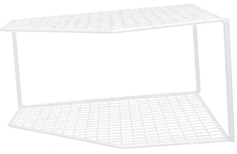 VALICLUD Draining Pot Rack Corner Shelf Organizer Frame Kitchen Storage Stand for Pots Pans Bowls and Cutlery Space-saving Pantry and Sink Display