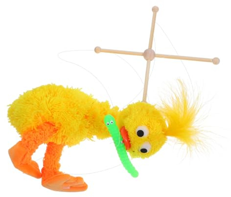 ZUNOXAZ Plüsch Marionette Ente Weiche Stofftier String Duck Puppe für Puppentheater DIY Kuschelspielzeug Detailreiche Handarbeit Vielseitig für Dekoration und Spielspaß
