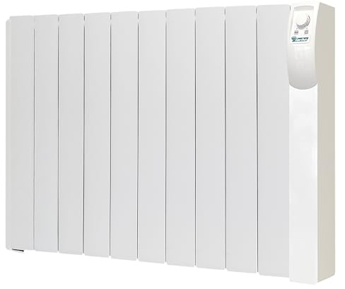 Farho Radiatore elettrico Nivo 1100 W - Emettitore termico programmabile a basso consumo con protezione termica - Radiatori elettrici efficienti per saloni fino a 18 m² - 3 anni di garanzia