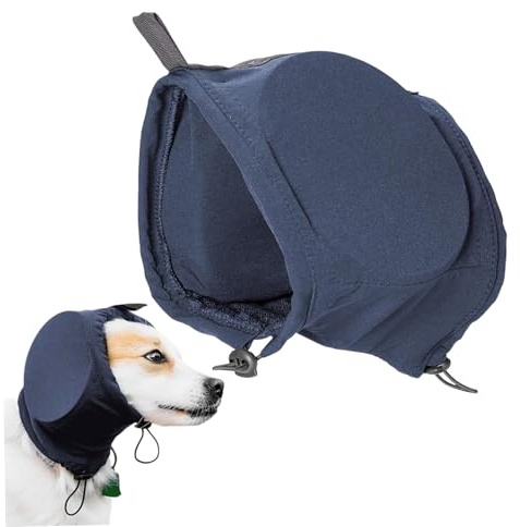Cuffie antirumore per cani, Fascia per cuffie per cani, antirumore per per protezione Avvolgere la testa invernale con fissaggio con coulisse, S
