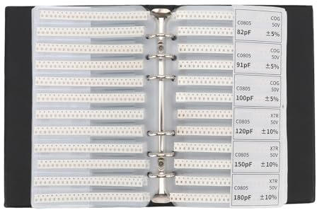 Ausla 0805 Livret D'échantillons de Condensateurs CMS, 84 Valeurs X 50 Pièces, Livret D'échantillons de Condensateurs Assortis pour Ingénieurs, épreuvage, Maintenance, Expérimentation