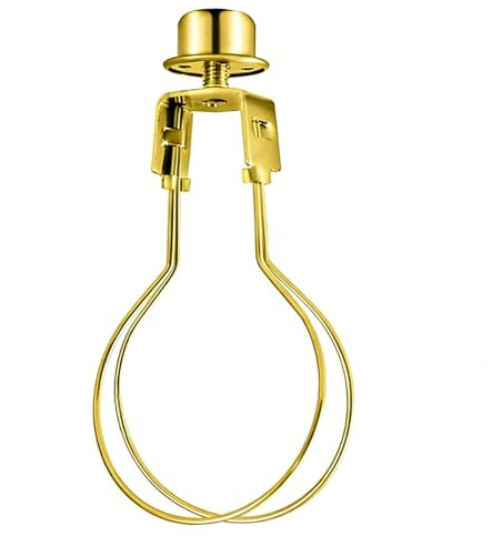 Lamp Shade Adapter Kit with Finial & Leveller - Clip On Spring Clip to Light Bulb, Universal Fitter Fixes & Stabilizes Lamp Shade, Installation Hardware Included