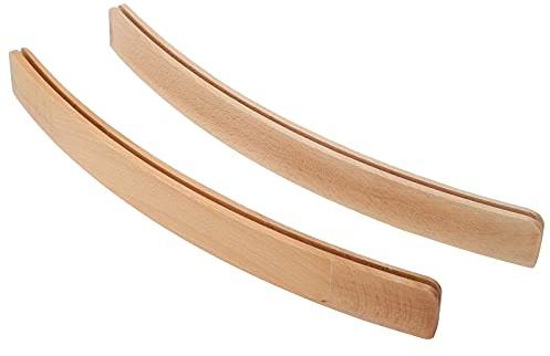 KIMISS 2st Trä Spelkortshållare Brickställ för och Seniorer - Hands-Free Poker Card Display med Böjd Design