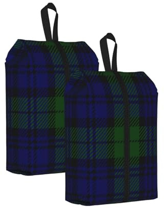 Black Watch Tartan Plaid， Reiseschuhbeutel, 2er-Pack, wasserdichte Schuhaufbewahrungsbeutel, Schuhorganizer für Reisen und Zuhause