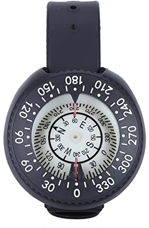 Waterproof Diving Wrist Compass for Scuba Divers, Underwater Navigation Tool with Adjustable Strap and Clear Dial for Snorkeling, Kayaking, and Outdoor Adventures -