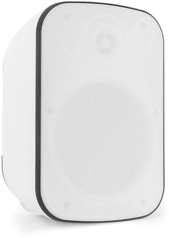 Power Dynamics BD50TW Outdoor Wall Speaker 5 White IPX5 Weatherproof with Mounting Bracket - 100V/70V/8 Ohm, Background Music PA System, Garden Patio Speaker 30W