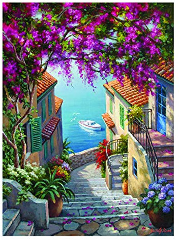 Anatolian Jigsaws 1000 pieces for adults - 1000 piece jigsaw puzzles for adults STAIRS TO THE SEA is ideal as a gift for the whole family and the jigsaw puzzle is made of Esca Board
