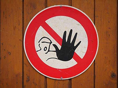 Hinweisschild mit Aufschrift No entry warn, 200 x 200 mm