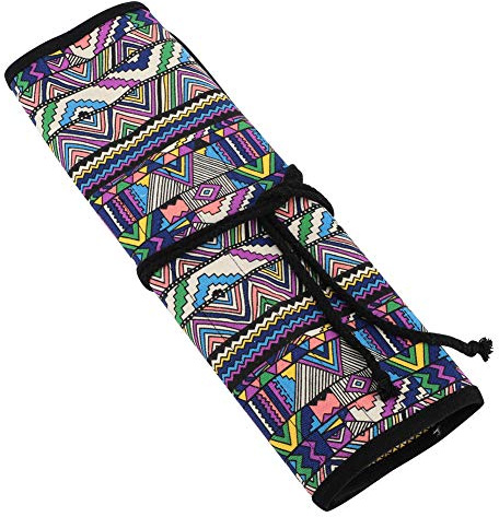 Oumefar Paint Brush Holder 20 Loch Artist Brush Holder Roll Up Case Bag Roll Up Drawing Pen Pouch Künstler Paint Brush Organizer für Artist Pen Brush