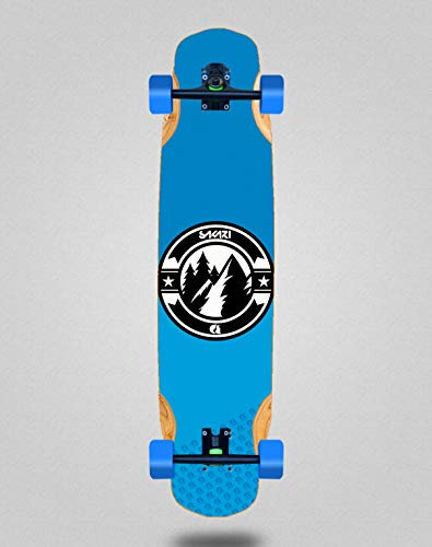 Skate Skateboard Longboard Complete Mix Bamboo 38x8.45 Sakari Downhill Juice Blue
