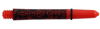 Target Darts Ink Pro Grip Schäfte Shaft mit Aluminium Ring (Rot, Intermediate)