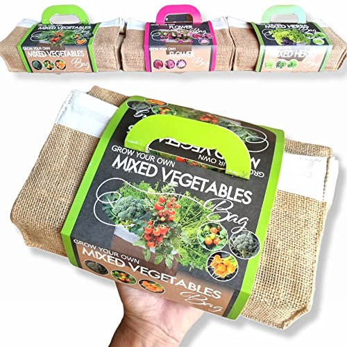ANTEVIA - Kit de culture légumes| Jardin potager prêt à pousser| Contenu : Sac - Graines : brocoli, tomate cerise, carotte - Notice - Terreau... (Bag mixed vegetables)