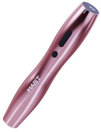 Mast P20 Kabellose Tattoo Maschine Pen, Rotary Tätowiermaschine, 2,5 mm Hub | 1 Stück Akku, Microblading Für Augenbrauen, Eyeliner & Lippen Rosa