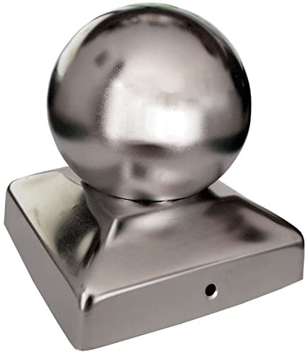 Pfostenkappe Pyramide mit Kugel Edelstahl poliert für 100er Pfosten Pyramidenform Abdeckkappe Pfostenabdeckung von SO-TOOLs®