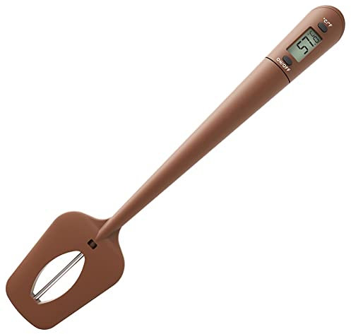 URFEDA Thermomètre de Cuisine, Grattoir électronique en Silicone Thermomètre numérique Lecteur Multifonctionnel Mélangeur Portable Gadgets de Cuisine pour Chocolat Lait Grillé Café Sirop