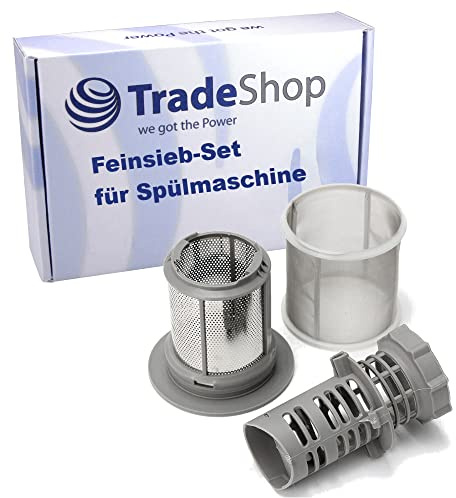 Trade-Shop Set 3 in 1 (filtro grosso + filtro fine + micro setaccio) compatibile con lavastoviglie Bosch Siemens Balay sostituisce 175712 00175712, 170740 00170740