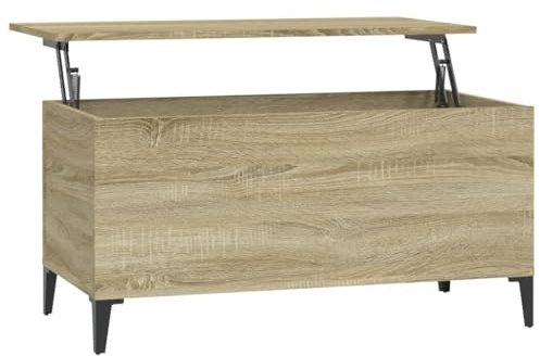 vidaXL Mesa de Centro Madera contrachapada Roble Sonoma 90x44,5x45 cm