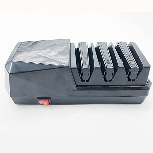 Aiguiseur de couteaux électrique, aiguiseur de couteaux professionnel, affûtage et polissage rapides en 3 étapes, pour couteaux à lame droite, couteaux dentelés et couteaux en céramique, 110v-240v (n