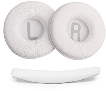 1 Pair Replacement Ear Pads+Headband Pad For Tune 600 T450 T450BT T500BT JR300BT,Headphone Foam Cushion Cover Soft Headset Earpads Earmuffs Shell (white)