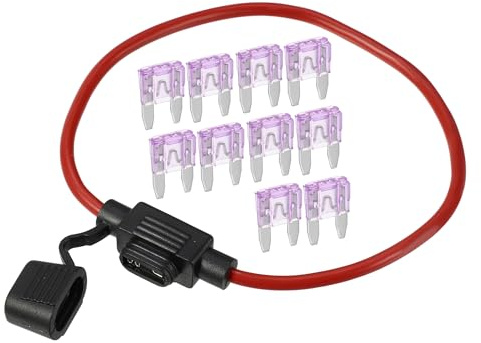 A ABSOPRO Wasserdichter Inline-Sicherungshalter 35A 12 AWG Schwarz 1 STK
