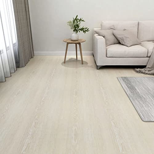 Hardware Baumaterialien Bodenbelag & Teppich Selbstklebend Bodenbelag Dielen 20 Stück PVC 1,86 m Beige