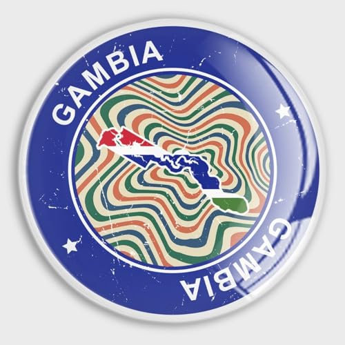 Evans1nism It's in My DNA Gambia Flag Kühlschrankmagnete, Glas, starke Magnete, Schließfachmagnete, Nationalstolz, Garagenmagnet für Kühlschrank, Briefkasten, Auto, Metalldekoration, 2 Stück