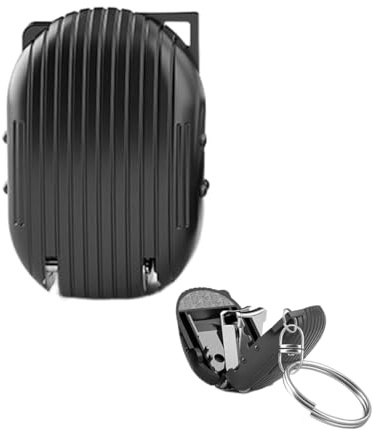 NTRUXZP Mini-Nagelknipser Schlüsselanhänger mit Nagelfeile Reise-Nagelknipser mit integrierter Nagelfeile, faltbares Vollmetalldesign, scharfe Edelstahlklingen