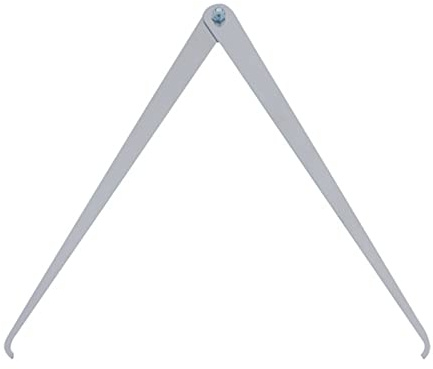 Töpfermessschieber mit geradem Bein aus Edelstahl, Keramik-Messwerkzeug, Skulptur, Keramikwerkzeug, 1,2 cm, 20,3 cm, 20,3 cm, 25,4 cm