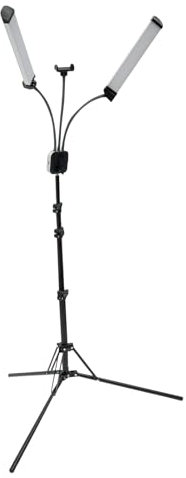 jiumxliu LED Tageslichtlampe 40W Fülllicht 2500 Lumen 3000K bis 6000K Farbtemperatur Mit Stabilem Teleskopstativ für Kosmetikstudio Live-Streaming Tischlicht