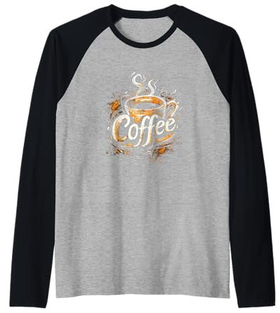 Tasse à café avec une explosion d'espresso aromatique et de Manche Raglan