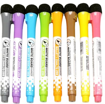 Set mit 8 radierbaren Gelstiften, radierbares Stiftset Weihnachten 2024, Stifte mit wärmeempfindlicher radierbarer Tinte, Rot, Blau, Grün, radierbarer Weihnachtsstift, löschen (8pc)