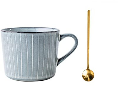 XFZJCHAP BBCBBZ Tazza in Ceramica Europa da 400 ml caffè Ufficio Creativo Ufficio tè Bevande Bicchieri Tazza Regalo per Coppie(D)