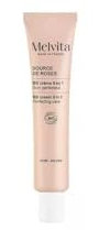 Melvita, Moisturising and Protective Golden BB Cream, Natural and Luminous Finish, Organic Ingredients, Conceals Imperfections, 40 ml Format, Source De Roses Series