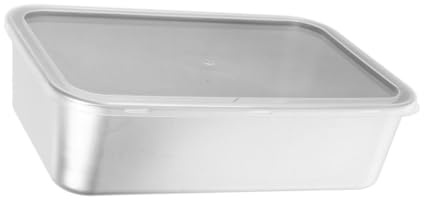 COLLBATH Edelstahl Backform mit Transparentem Deckel, Tiefgründig, Silber | Ofenfest, Auslaufsicherer Rand, für Tiramisu, Lasagne, Kuchen und Cupcakes