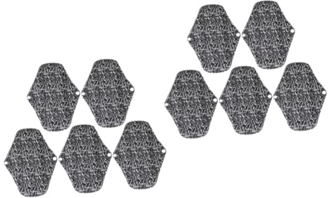 FOMIYES 2 Sätze Bambus-aktivkohle-pad Swor Waschbare Damenbinden Wiederverwendbare Damenbinden Immer Pads Gesichtspads Aus Baumwolle Wattepads Zeitraum Damen Accessoires Black 5 Stücke * 2
