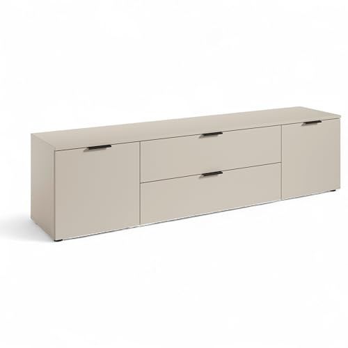 LINZ TV-Lowboard in Kaschmir - Moderner Fernsehschrank mit Schubladen und viel Stauraum - 180 x 47 x 40 cm (B/H/T)