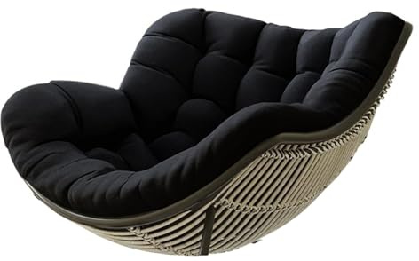 HLTQL Kissen FüR Rattan Korbsessel Polster FüR Korbsessel Halbrund Papasansessel Kissen Kissen FüR HäNgesessel Outdoor Garten Patio Rattan Schaukelstuhl Kissen(#2,120x100x10cm)