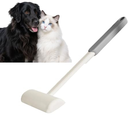 Removedor de pelo de animales 3 en 1 con mango largo para perros, gatos, ropa, alfombras, cepillo para el pelo, removedor de pelusa para mascotas (gris)