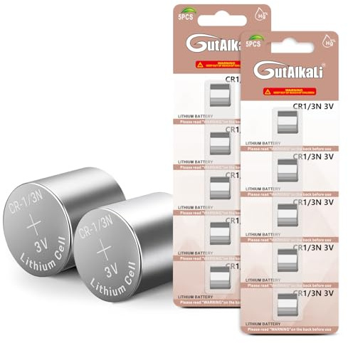 GutAlkaLi 10 pile a bottone CR1/3N 3 V al litio CR 1/3N