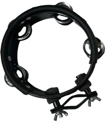Percussion Tamburin Hand-Tamburin, tragbar, Hochzeit, kompakte Performance, Musikinstrument für Schlagzeug, Schwarz