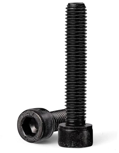 GuoYomm 6 tornillos cilíndricos M10 x 90 mm con hexágono interior, acero al carbono de 12,9 grados, tornillos hexágono interior, rosca completa, DIN 912, óxido negro