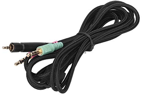 Fockety Aux-sladd för G4ME ONE/Game/PC 373D, OFC Koppartrådskärna PC-kabel 2m, Lämplig för 3,5 Mm Källgränssnitt