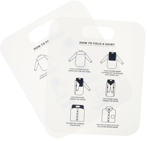 STOBAZA Plieuse Vêtements en Carton PP Lot de 2 pour Organisation et Pliage Facile la Maison
